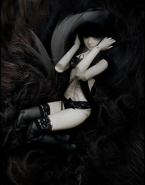 D01-P065 игрушка ручной работы 1/3 1/4 кукла аксессуары BJD/SD кукла одежда черное кружевное нижнее белье набор без носков