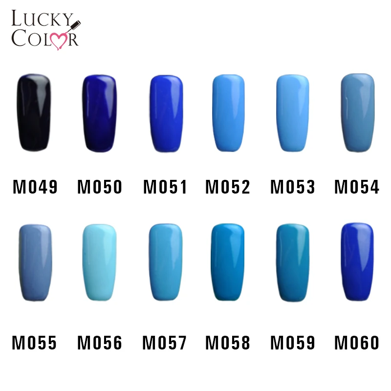 Lucky Color синий Гель лак для ногтей Высокое качество длительное впитывание УФ LED 10