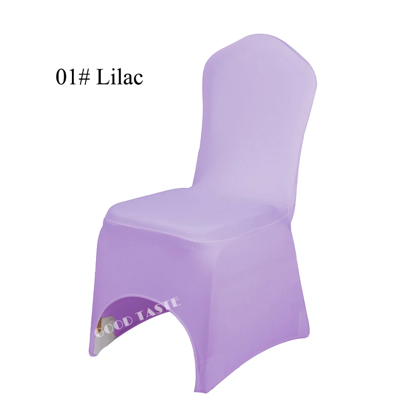 Lilac 100 шт./лот Свадебные безжелезные чехлы для стульев стрейч спандекс стула для свадебной вечеринки Чехлы для свадеб банкета гостиничного декора - Цвет: Lilac
