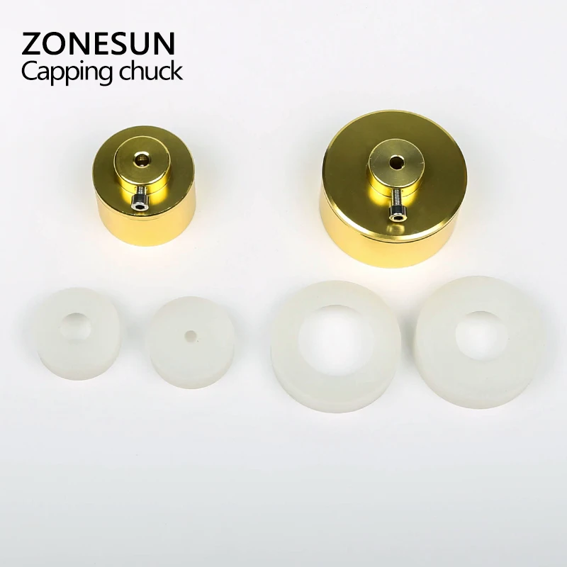 ZONESUN укупорочная машина патрон, винт укупорочный инструмент головка бутылки укупорочная машина патроны 10-50 мм, золотой цвет креповая машина