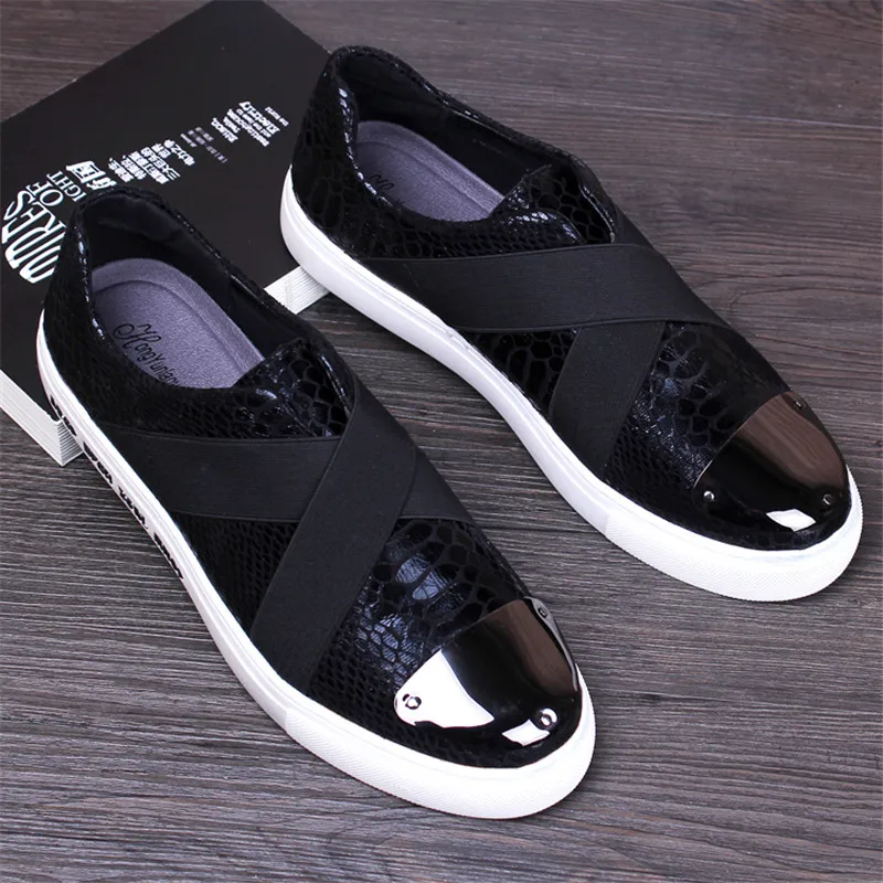 2017 Высокое Качество Натуральная Кожа Мужчины Обувь Мягкие Кожаные Серпантин