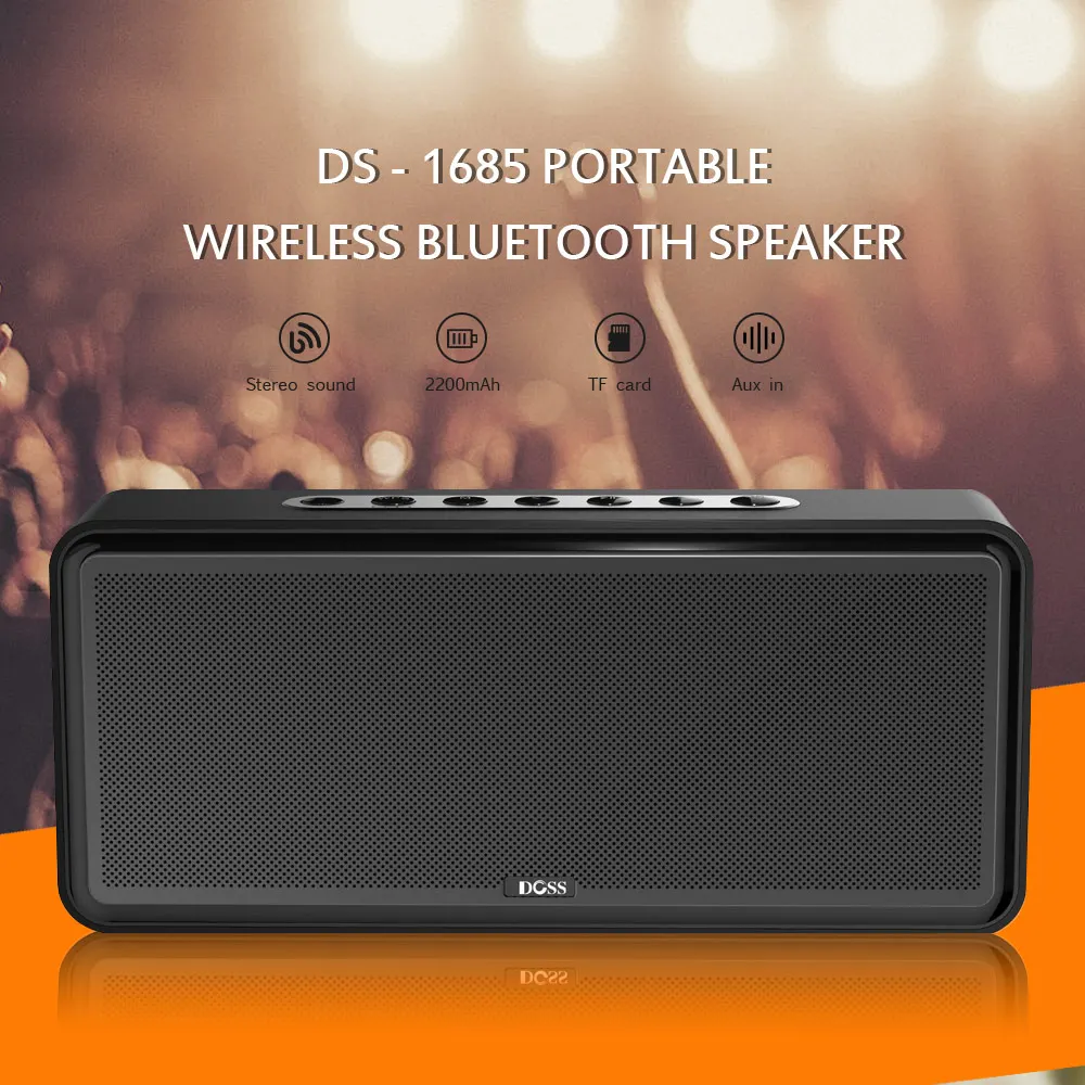 DOSS DS-1685 Портативный беспроводной Bluetooth Саундбар динамик сабвуфер звук