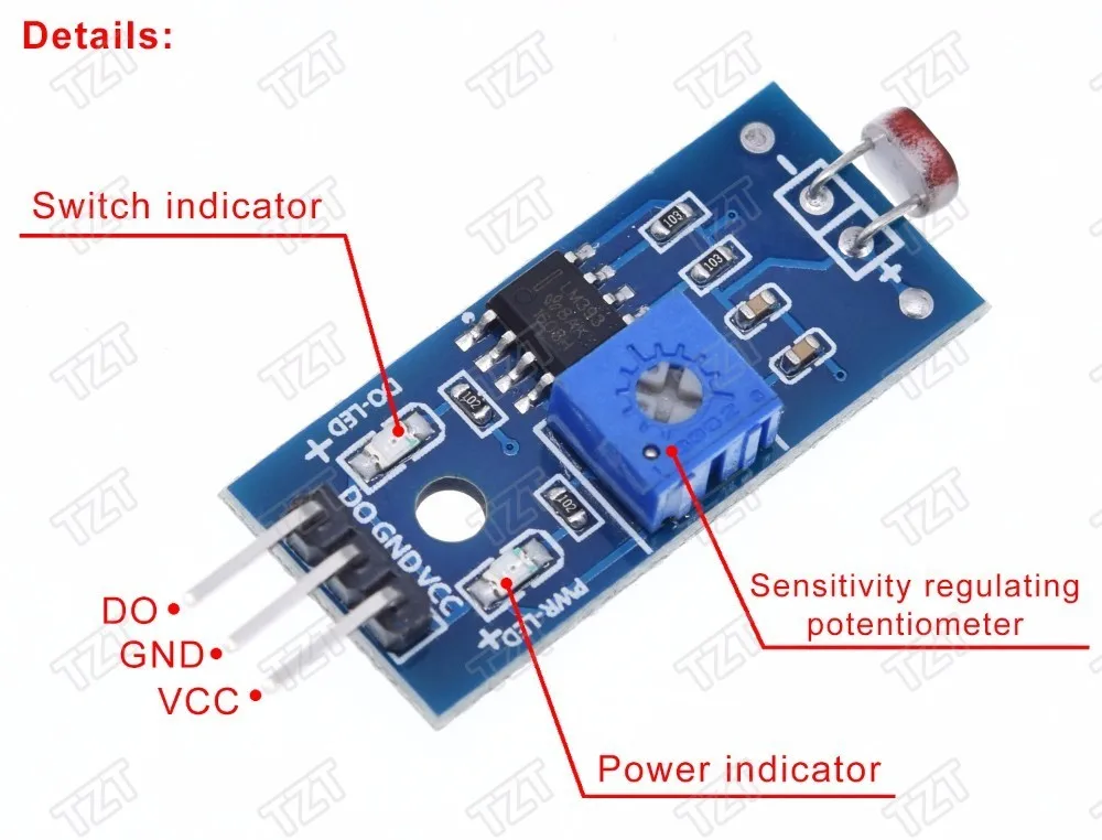 Светочувствительный Сенсор Модуль светильник обнаружения модуль для Arduino DIY
