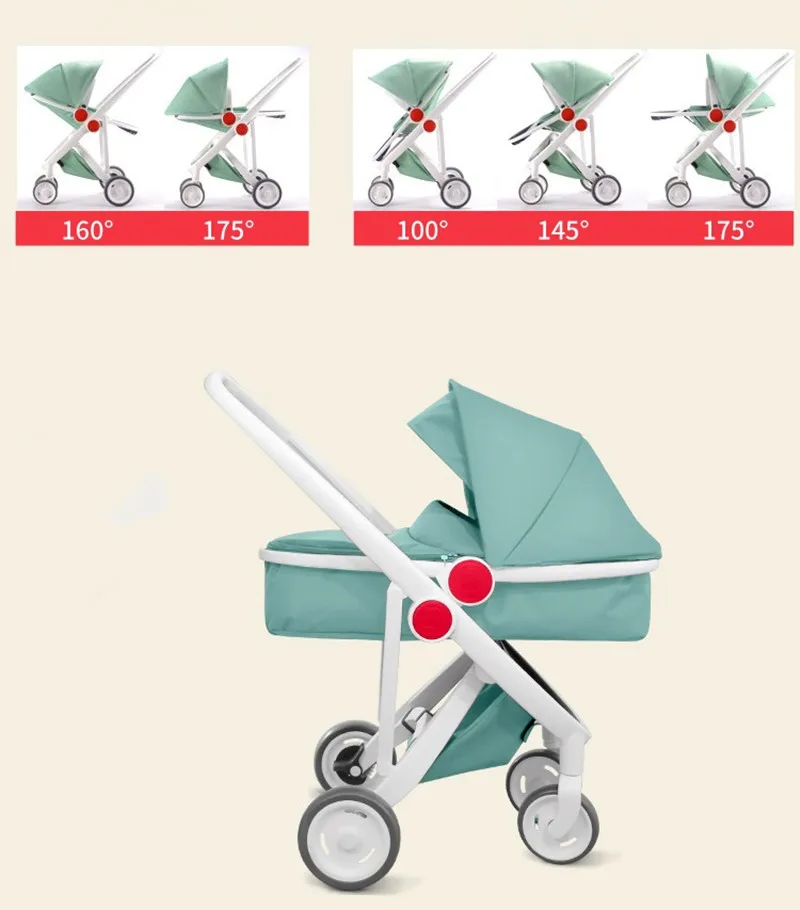 Babyruler/детская коляска 3 в 1 с высоким пейзажем; складная детская коляска для новорожденных; модная детская коляска в европейском стиле; Bebek Arabasi kinderwgen