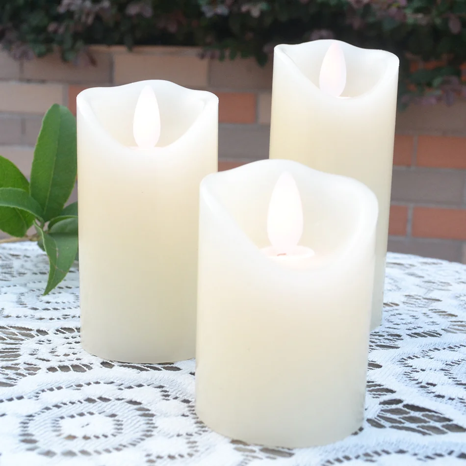 Электрическая парафиновая восковая Светодиодная свеча на батарейках с