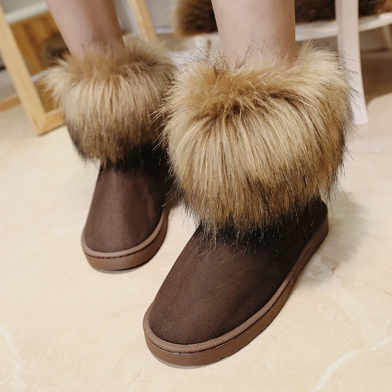 Snow Boots work shoes 2016 Plush New Fashion Lace Up Brand Designer Luxury Ladies Felt Casual Flats Platform Women Autumn Large | Обувь