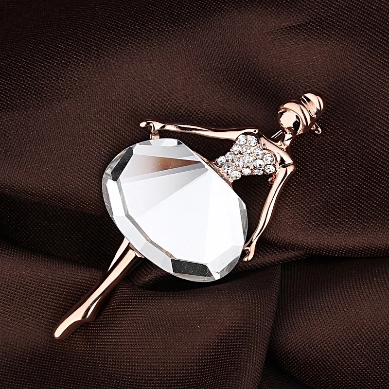 TUKER 18 К Позолоченные Ювелирные Изделия Новая Мода Платье Значки Pins брошь Балет