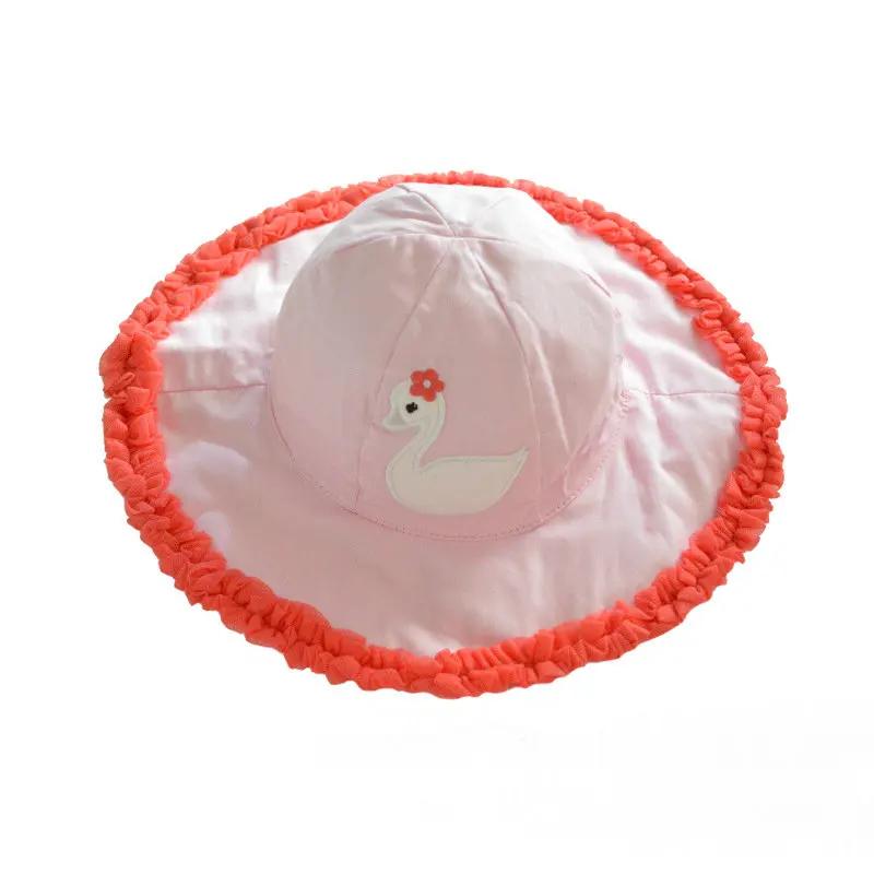 Девушки Шляпы Летом 2016 Бренд Дети Ведро Шляпу розовый Печати Вс Рыбалка Дизайн