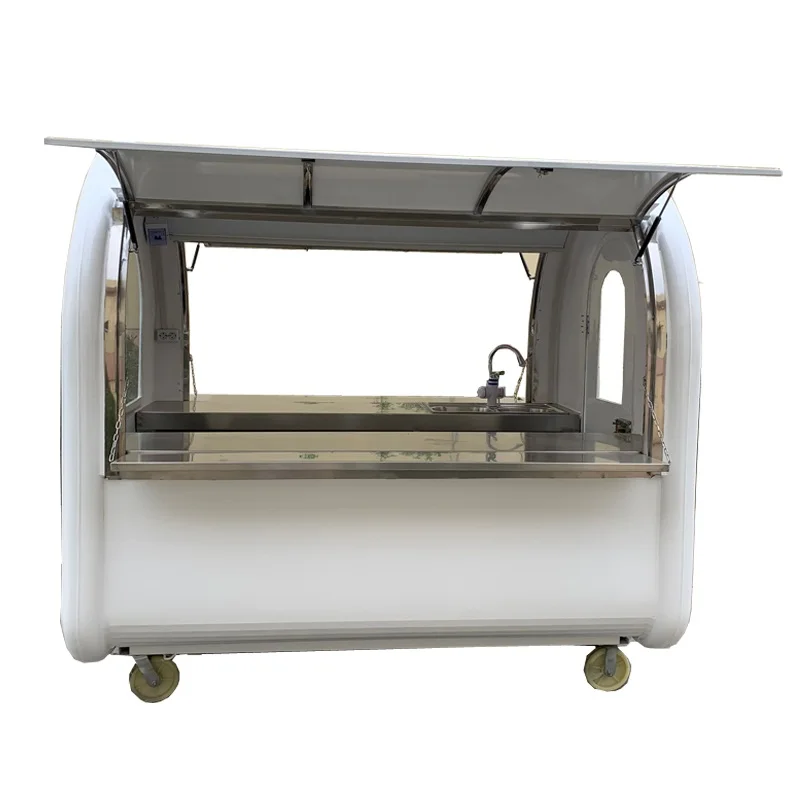 

Customized 220E double windows cart food fast food truck food stuff trailer