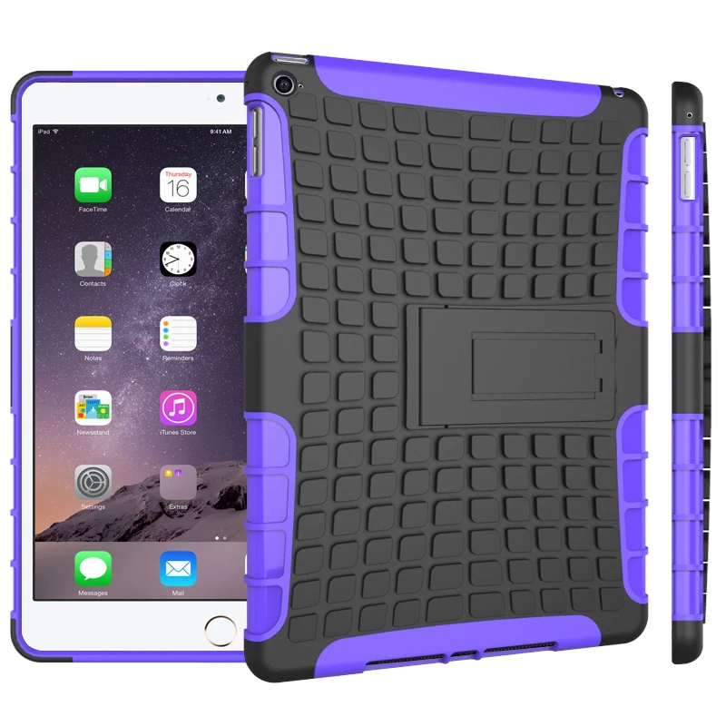 PURPLE TPU+ PC роскошный армированный нескользящий защитный чехол для планшета для iPad 9,7 A1822 A1823 A1893 A1954 9,7" - Цвет: PURPLE