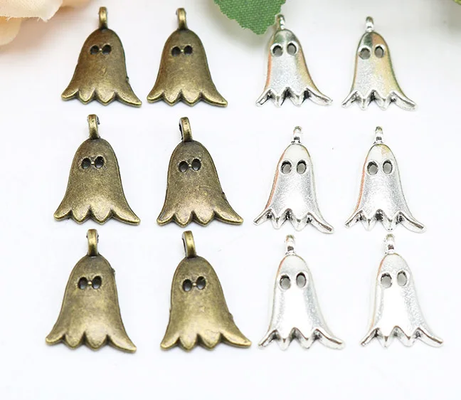 Jewelry finding &amp components diy make up accessory Ghost small pendant Tibetan silver jewelry for Halloween 5128 | Украшения и
