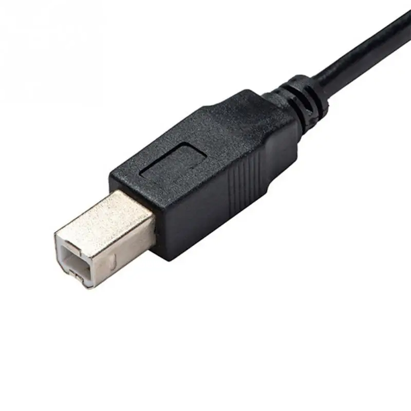 1 м профессиональный черный USB печатная линия 2,0 Провод A до B высокоскоростной квадратный рот Принтер Сканер кабель для передачи данных