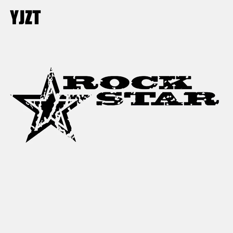 YJZT 16 2 см * 5 9 интересный текст Rock Star Music виниловая черная/серебряная наклейка на