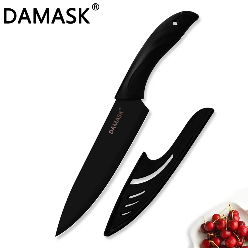 8 Inch Chef Knife Дамаск профессиональный нож шеф-повара Пособия по кулинарии ножи для резки мяса хлеб овощ-картофель нож для нарезки ножей Япония Кухня Ножи аксессуары - Цвет: 8 Inch Chef Knife