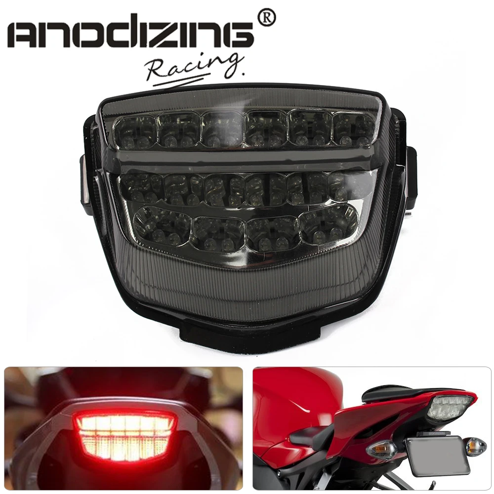 Светодиодный задний светильник для мотоцикла с поворотниками интегрированный