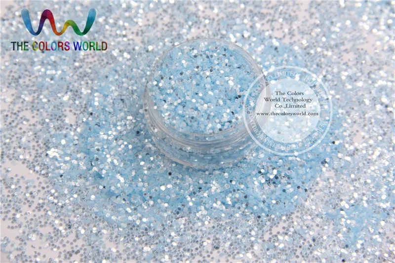 TCY007 блестящие Серебристые светло голубые цвета блестящая Пыль для дизайна
