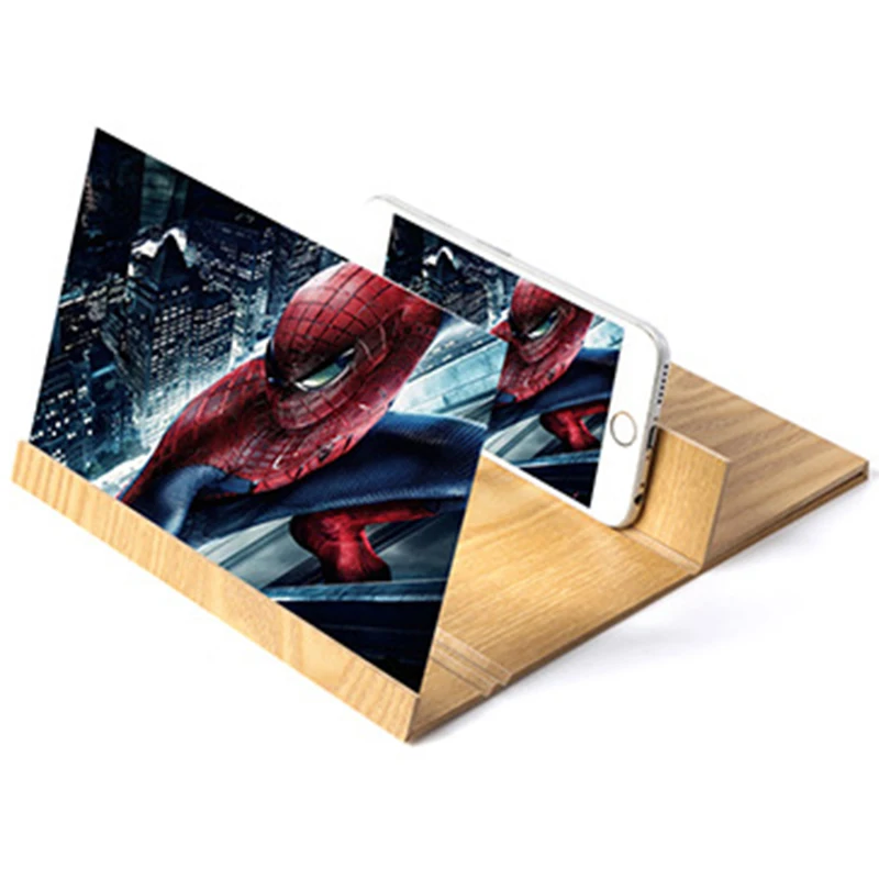 12 Inch Stereoscopic Amplifying Desktop Wood Bracket Tablet Phone Video Screen Magnifier Amplifier Holder Mount Christmas Gifts