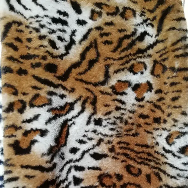 Кроличья шерсть принт леопард 13 мм ворс одежда из кроличьего меха сумки
