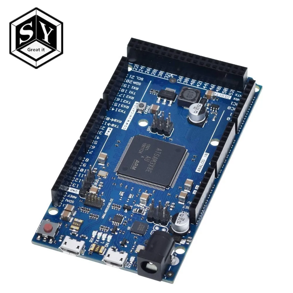 Для arduino Due 2012 R3 ARM версия Главная Управление доска SAM3X8E 32-битный ARM Cortex-M3/Mega2560 R3 Duemilanove с кабелем