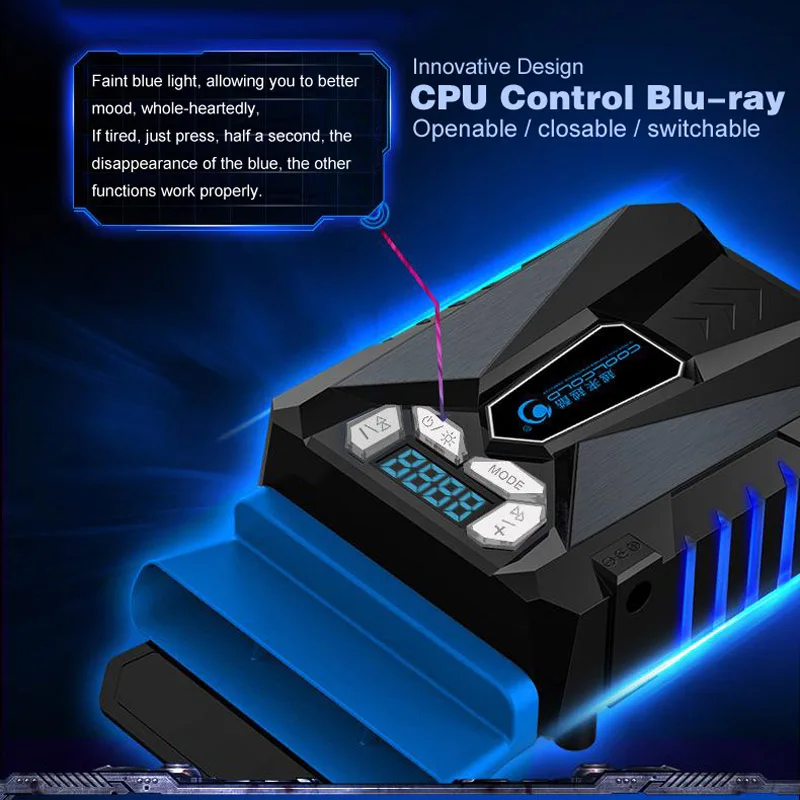 CoolCold Ice Magic 5 Портативный USB ноутбук охладитель охлаждения для ноутбука светодиодный дисплей Smart Air Coo светодиодный ноутбук радиатор