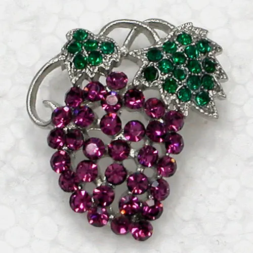 

Fashion brooch Rhinestone Grapes Pin brooches C081