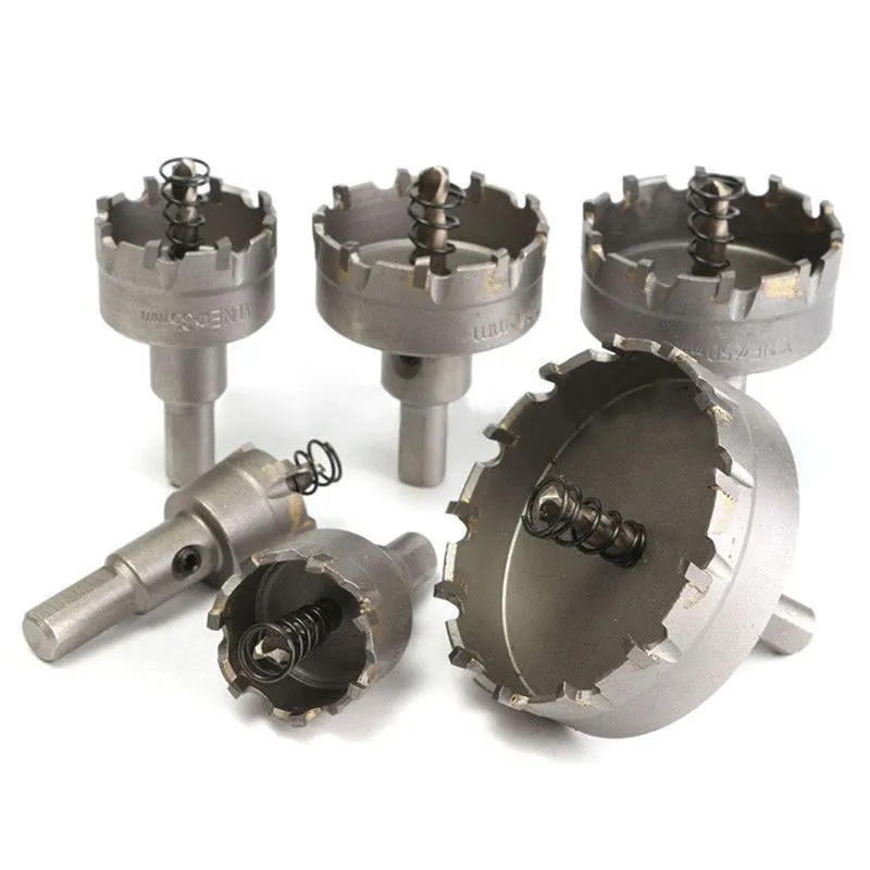 

Carbide Tipped TCT Drill Bit Set Stainless Steel Alloy Hole Saw Cutter Tool 22 - 65mm 6Pcs/set