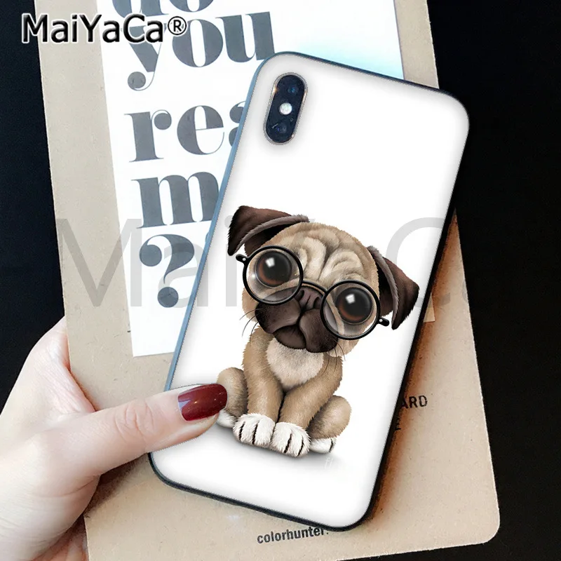 A2 MaiYaCa Мопс Собака увидев вещи собака DIY окрашенный красивый чехол для телефона для iphone 11 pro 8 7 66S Plus X XS MAX 5S SE XR - Цвет: A2