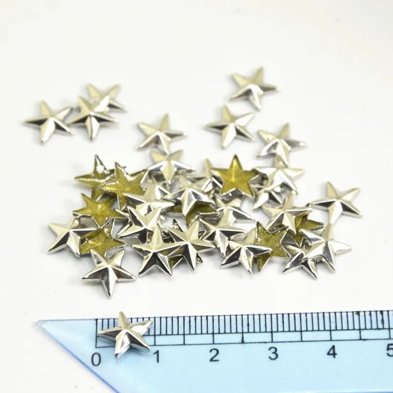 NEW Star Shape Hot fix Rhinestuds Golden Copper Silver For Clothing/shoes/ bags DIY Accessories 8mm 10mm 12MM