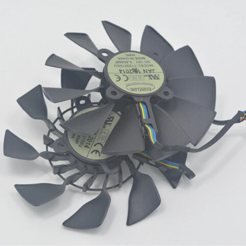 Новинка 1 пара носки T129215SU DC 12V 0.50AMP графика кулер вентилятор для ASUS R9 290 DIRECTCU II OC