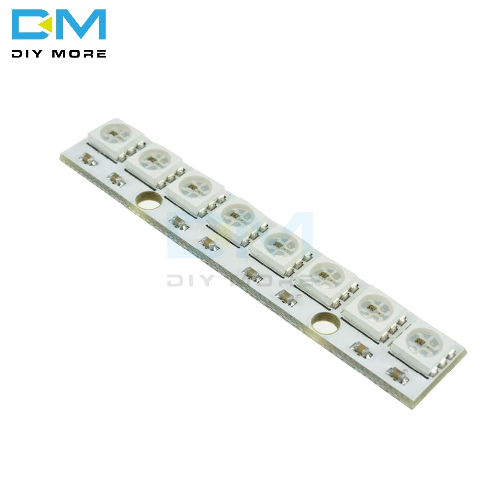WS2812 WS 2811 5050 RGB СВЕТОДИОДНЫЙ модуль панели лампы 5 в 8 битный Радужный светодиодный