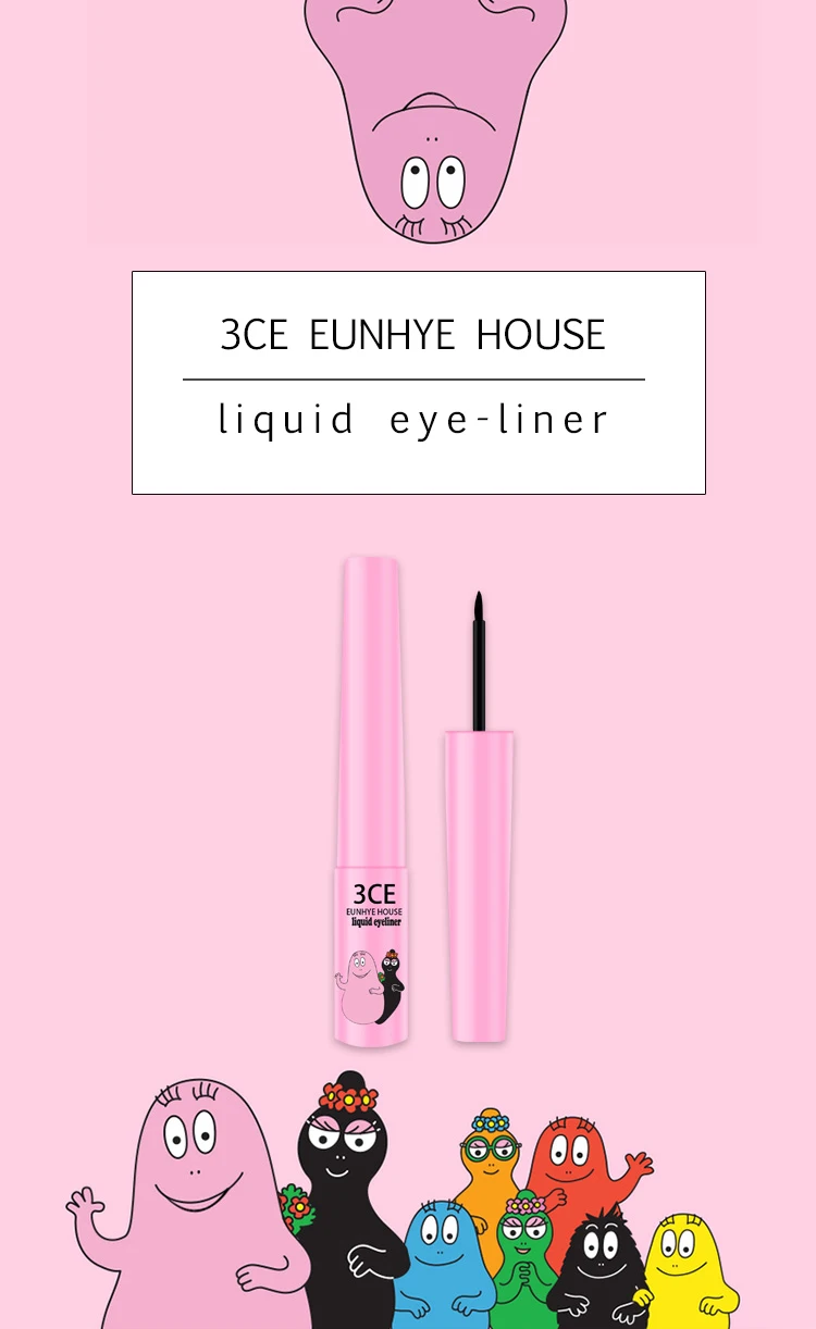 3CE Eunhye House Фирменная профессиональная черная Водонепроницаемая жидкая Косметическая подводка для глаз быстросохнущая подводка для глаз макияж не окрашивающие глаза макияж