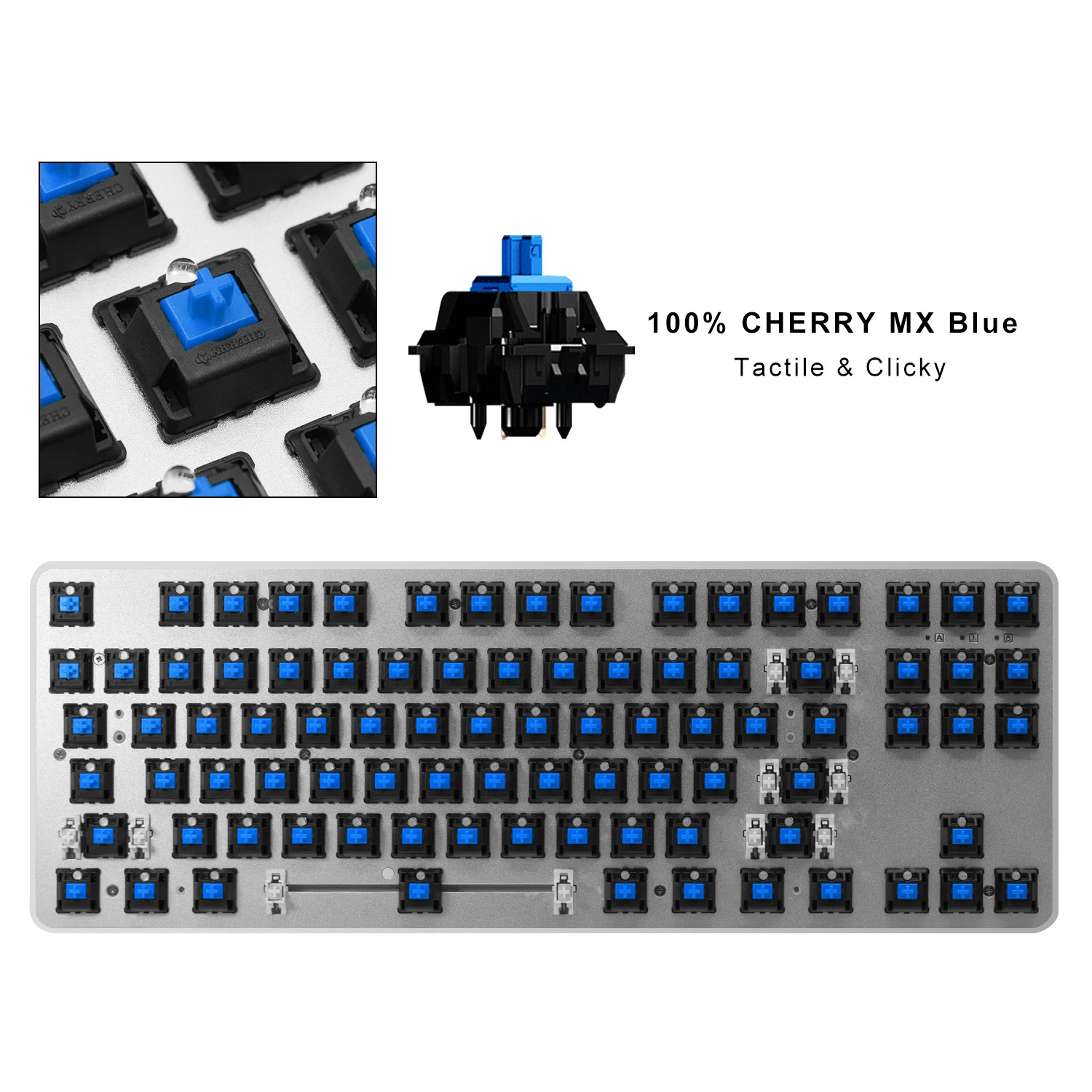 RGB Механическая игровая клавиатура-Cherry MX Switch-TKL 87 Key-Радужная подсветка-для офисной игры и повседневного использования-QWERTY-Раскладка
