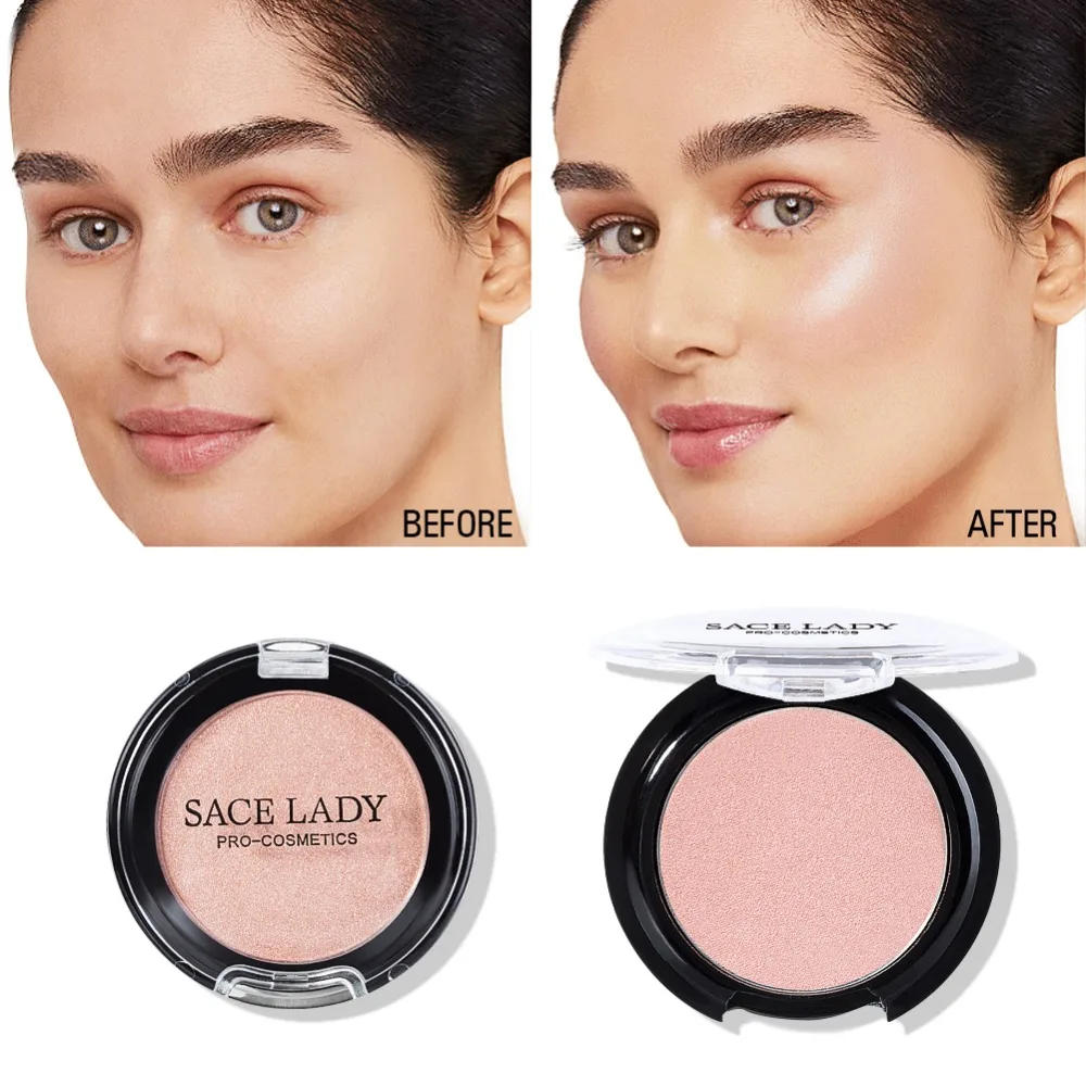 Face Highlighter Blusher Powder Makeup Palette Waterproof Natural Shimmer Pigment Highlighters Contour Bronzers | Красота и здоровье