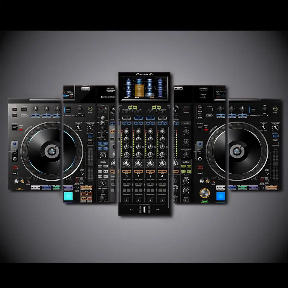 5 шт. холст арт DJ Jukebox BOOMbox Jam музыкальный плеер настенное Искусство Холст панель