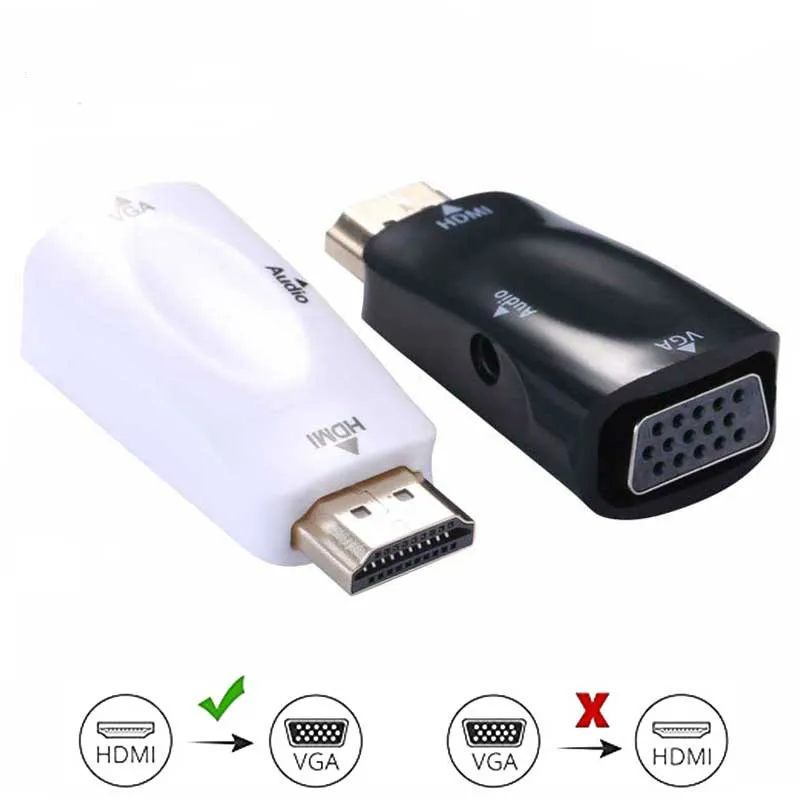Rovtop HDMI в VGA адаптер аудио кабели конвертер мужчин и женщин HD 1080P для ПК ноутбука ТВ