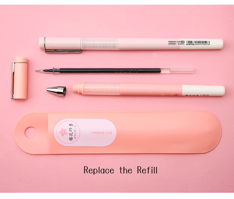 Mr paper Sakura, розовые, мятные, зеленые, Kawaii, гелевые ручки для студентов, для школы, креативные канцелярские принадлежности, цветные, 0,5 мм/0,38 мм, гелевые ручки