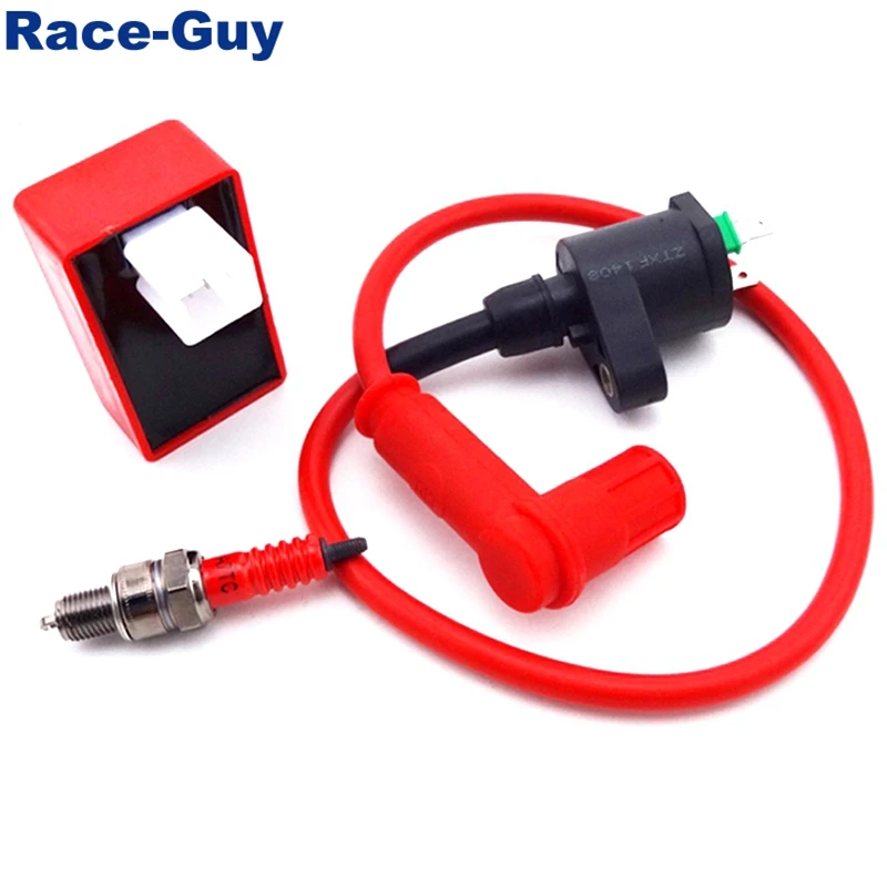 Катушка зажигания Red Racing + 5 контактов AC CDI Свеча A7TC для китайского квадроцикла CRF50