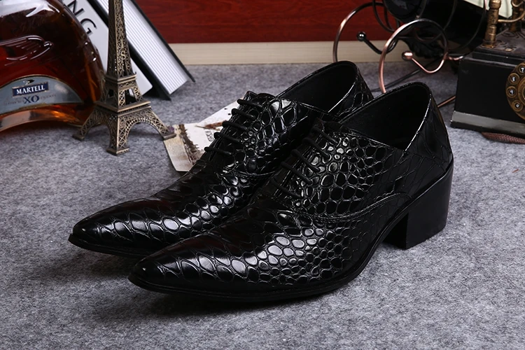 

Full Grain Leather Black Men Wedding Shoes Italian Style Lace up Fashion Business Shoes Genuine leather Oxfords Hombre Sapatos