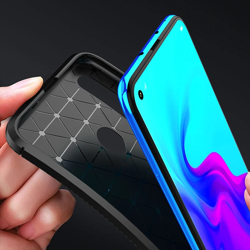 Nova 4 задний Чехол для Huawei 3 чехол Nova3 корпус из углеродного волокна ТПУ мобильного