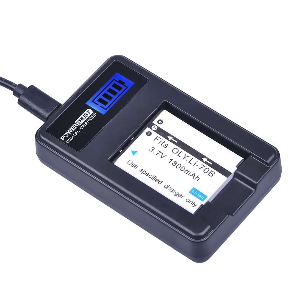 1 шт. LI-70B Li-70B Li ion аккумулятор 70B батареи и ЖК-дисплей USB Зарядное устройство для