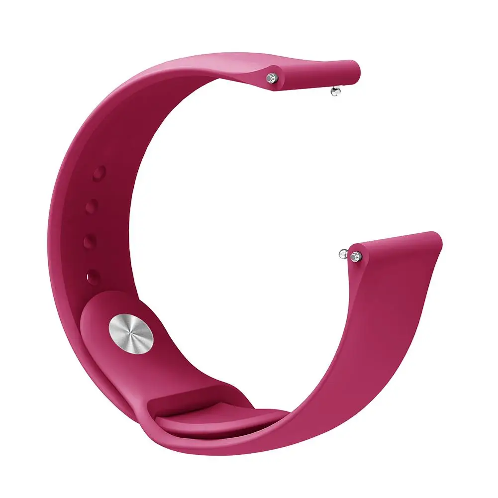 Wine Red 20 мм Ширина Мягкие силиконовые смарт часы полосы Quick Release ремни совместимый регулируемый ручной браслет для стандартных SmartWatch - Цвет: Wine Red