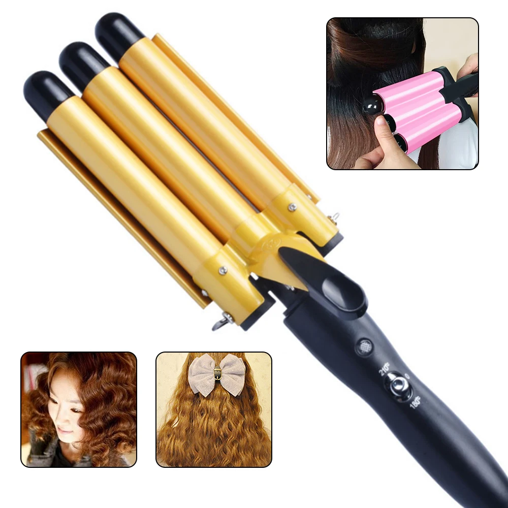 Высококачественные бигуди для волос 3 цилиндрические щипцы завивки