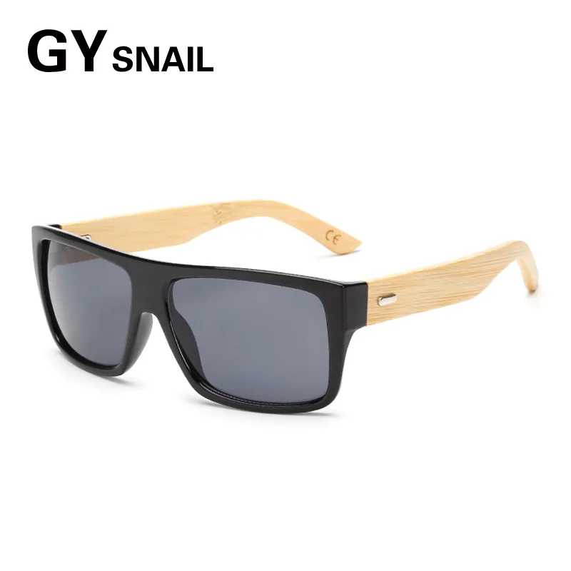 GYsnail 2018 Ретро квадратные бамбуковые солнцезащитные очки Брендовые Дизайнерские