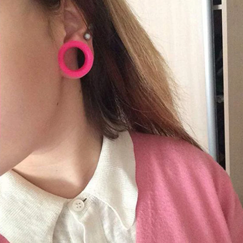 Женские акриловые затычки для ушей и туннели в стиле панк 1 пара размеры пирсинга
