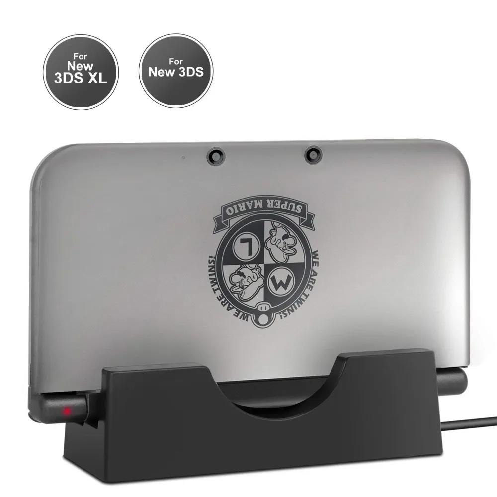 3DS/New 3DS XL зарядная подставка док-станция с usb зарядным кабелем для New XL/LL nintendo |