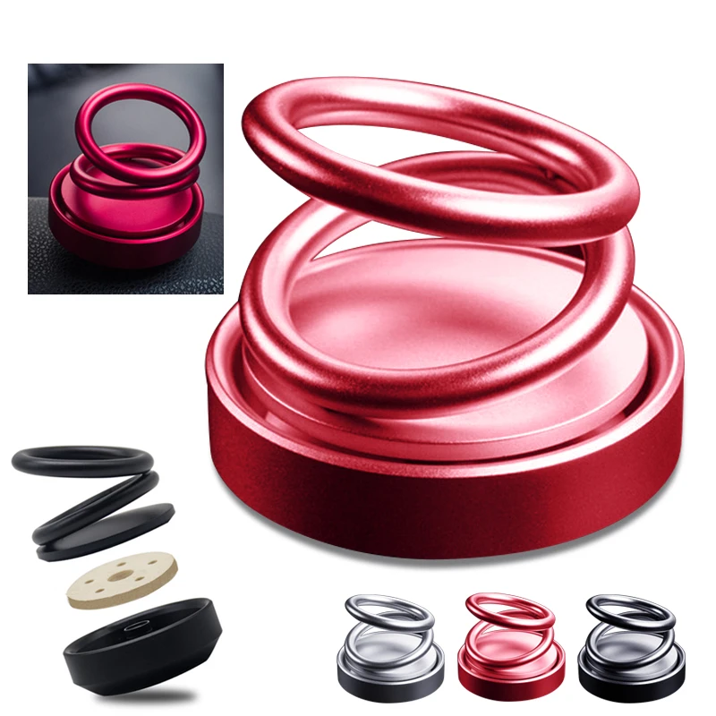 Мини автомобильный ароматизатор высокого класса с двойным кольцом вращения, солидный натуральный парфюм, ароматизатор-освежитель воздуха.