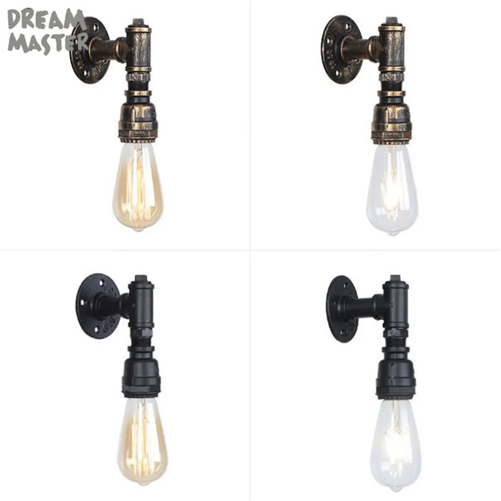 

Retro Loft Industrial Wall Lamp Minimalist water pipe Wall Light Fixtures Edison Wall Sconce Appliques Murales Luminaire home