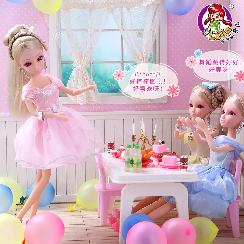 

Genuine Lelia girls toys dolls Simulation kawaii Doll pretend play toy suit gift box children kids birthday gifts free shipping
