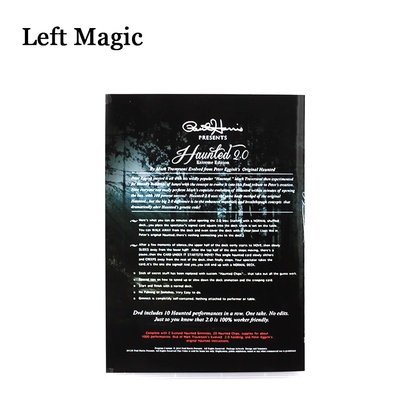 Paul Harris Haunted 2.0 (DVD+Gimmick) Magic Tricks Ghost Move Playing Card Poker Props Close-Up Stage Terror Horror | Игрушки и хобби