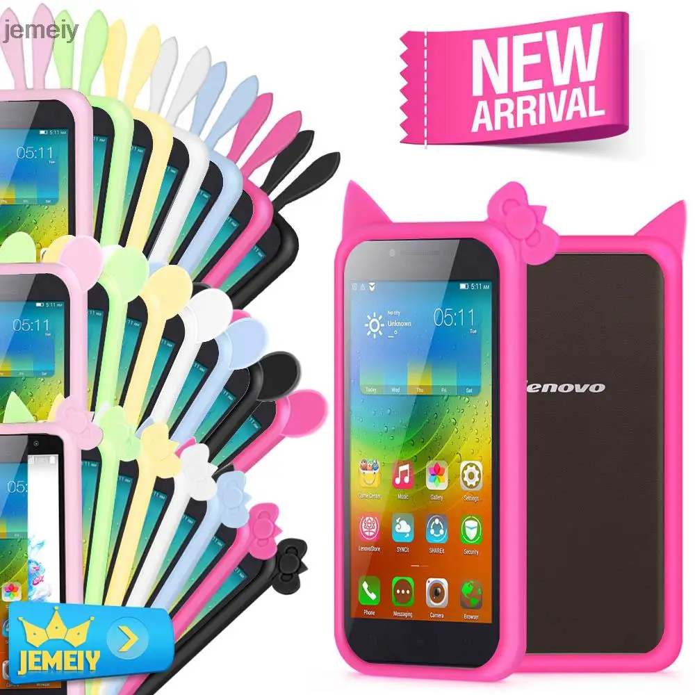 Для lenovo A526 силиконовый чехол 4 5 &quotкошачьи уши Многофункциональный рамка